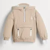 Capospalla-Brunello Cucinelli Anorak Mountain in nylon membranato con imbottitura in Thermore®, stampa e monile Beige (C9680)