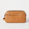 Piccola Pelletteria-Brunello Cucinelli Beauty case in vacchetta con doppia zip Naturale (C001)