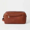 Piccola Pelletteria-Brunello Cucinelli Beauty case in vitello con grana con doppia zip Burgundy (C6608)