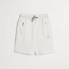 Travelwear-Brunello Cucinelli Bermuda in piquet di cotone con logo Off-White (CNC82)