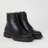 Boots-Brunello Cucinelli Boot in vitello texture Nero (C101)