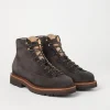 Boots-Brunello Cucinelli Boot Urban Outdoor in camoscio con inserto in velluto a coste Antracite (CPY37)