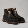 Boots-Brunello Cucinelli Boot Urban Outdoor in vitello pull-up con inserto in velluto a coste Castagno (CFL88)