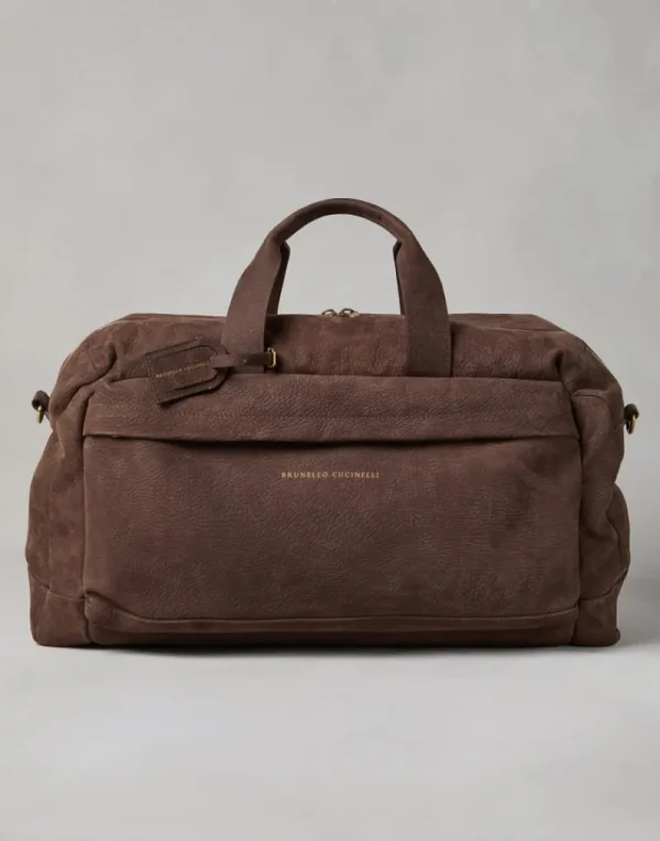 Borse-Brunello Cucinelli Borsa Active in nabuk Marrone (C1035)