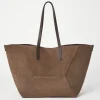 Borse A Mano & Shopper-Brunello Cucinelli Borsa BC Duo grande in camoscio con monile Marrone (C8769)