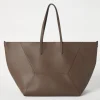 Borse A Mano & Shopper-Brunello Cucinelli Borsa BC Duo grande in vitello con monile Cioccolato (C8772)