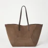 Borse A Mano & Shopper-Brunello Cucinelli Borsa BC Duo in camoscio con monile Marrone (C8769)