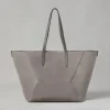 Borse A Mano & Shopper-Brunello Cucinelli Borsa BC Duo in camoscio con monile Grigio Chiaro (C8195)