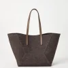 Borse A Mano & Shopper-Brunello Cucinelli Borsa BC Duo in denim no fade con monile Cioccolato (C003)