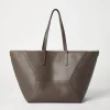 Borse A Mano & Shopper-Brunello Cucinelli Borsa BC Duo in pelle Classic con fodera in shearling e monile Fango (C1099)