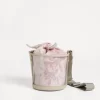 Borse-Brunello Cucinelli Borsa Bucket in PVC e gabardina Flower Print di cotone Rosa (CMY60)