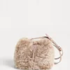 Borse-Brunello Cucinelli Borsa bucket in shearling Fleecy Rosa (C9972)