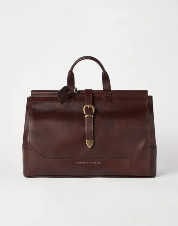 Borse-Brunello Cucinelli Borsa in vitello Burgundy (C8457)