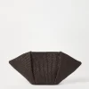 Borse A Tracolla & Zaini-Brunello Cucinelli Borsa Pouch Marina in rafia di cotone techno Marrone (C300)