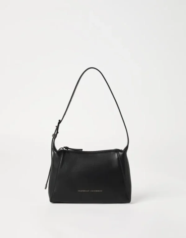 Borse A Mano & Shopper-Brunello Cucinelli Borsa Shoulder BC Duo in nappa con monile Nero (C101)