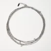 Event Dressing-Brunello Cucinelli Bracciale in ematite e Argento sterling 925 Lignite (CQU35)