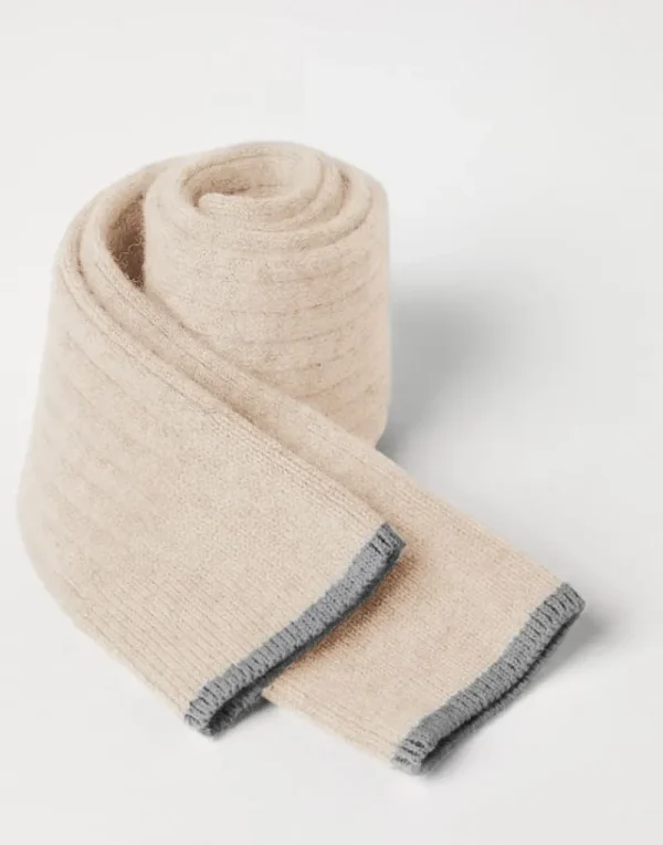 Altri Accessori-Brunello Cucinelli Calzini in maglia di cashmere a coste Sabbia (CZ695)