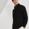 Camicie-Brunello Cucinelli Camicia basic fit in piquet di cotone con colletto francese Nero (C101)