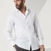 Camicie-Brunello Cucinelli Camicia basic fit in twill con colletto francese Bianco (C159)