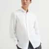 Camicie-Brunello Cucinelli Camicia easy fit in lino con colletto francese Bianco (C001)