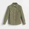 T-shirt & Camicie-Brunello Cucinelli Camicia in velluto a costine tinto capo con taschini Militare (C7038)