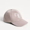 Accessori-Brunello Cucinelli Cappello Baseball in felpa con ricamo Dazzling Rosa (C9646)