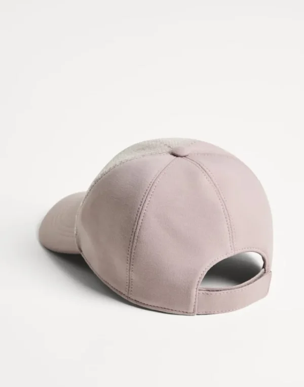 Accessori-Brunello Cucinelli Cappello Baseball in felpa con ricamo Dazzling Rosa (C9646)