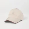 Cappelli-Brunello Cucinelli Cappello Baseball in microfibra idrorepellente con logo ricamato Beige Freddo (CNS37)