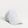 Accessori-Brunello Cucinelli Cappello Baseball in tessuto leggero techno con logo Tennis Bianco (CD760)