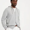 Maglieria-Brunello Cucinelli Cardigan stile felpa in cashmere con zip e cappuccio Ciottolo (CK773)