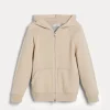 Maglieria-Brunello Cucinelli Cardigan stile felpa in cashmere con cappuccio Beige (CQO06)