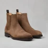 Boots-Brunello Cucinelli Chelsea boot in camoscio Castagno (C8831)