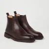 Boots-Brunello Cucinelli Chelsea Boot in vitello Cacao (C8434)