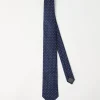 Altri Accessori-Brunello Cucinelli Cravatta Jacquard in seta Blu Navy (C9670)