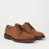 Stringate-Brunello Cucinelli Derby in camoscio Cognac (C8050)