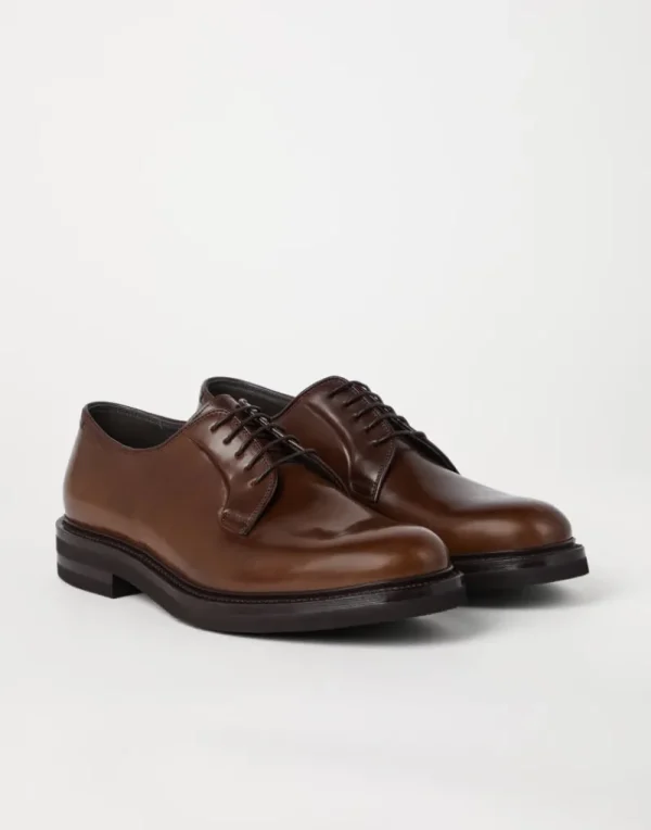 Stringate-Brunello Cucinelli Derby in cordovan Cognac (C6491)