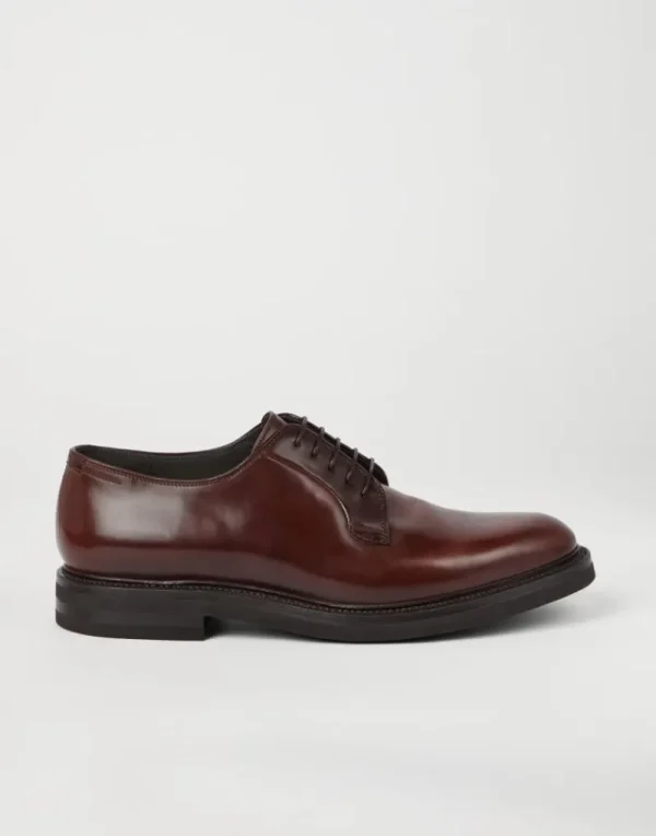 Stringate-Brunello Cucinelli Derby in cordovan Burgundy (C8857)