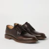 Stringate-Brunello Cucinelli Derby in vitello nuvolato Marrone (C6272)