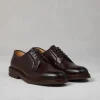 Stringate-Brunello Cucinelli Derby in vitello texture Espresso (C8064)