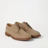 Stringate-Brunello Cucinelli Derby Longwing Brogue in camoscio Beige (C8051)