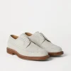 Stringate-Brunello Cucinelli Derby Longwing Brogue in camoscio Latte (C8057)