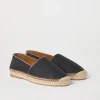 Mocassini-Brunello Cucinelli Espadrillas in rafia techno con bordatura Nero (CAL37)