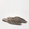 Mocassini & Flat Shoes | Event Dressing-Brunello Cucinelli Flats Glistening Abstract Embroidery in camoscio Cioccolato (C3022)