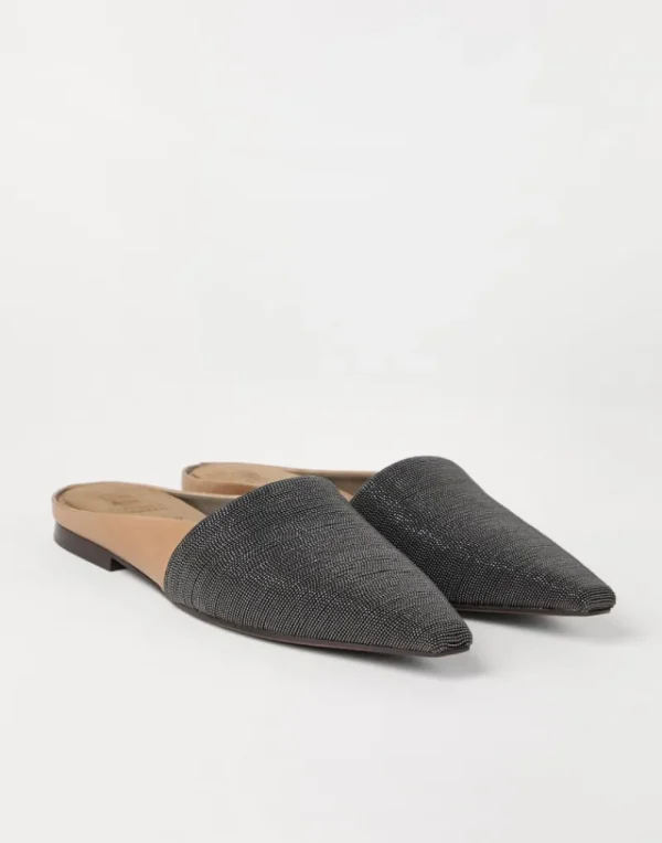 Mocassini & Flat Shoes-Brunello Cucinelli Flats Precious in vitello Taupe (C2864)