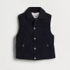 Capospalla-Brunello Cucinelli Gilet in microfibra idrorepellente con imbottitura in Thermore® e stampa Surf Blu Navy (C4506)