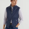 Capospalla-Brunello Cucinelli Gilet in tela di lana vergine membranata con imbottitura in Thermore® Denim (CKG58)