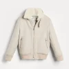 Capospalla-Brunello Cucinelli Giubbino Aviator in panno double Principe di Galles di lana con imbottitura in Thermore® e inserto in shearling staccabile Beige (CTP67)