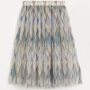 Pantaloni & Gonne-Brunello Cucinelli Gonna Pleated in tulle Argyle Azzurro (C002)