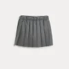 Pantaloni & Gonne-Brunello Cucinelli Gonna Pleated Mini in flanella di lana vergine techno Grigio (C003)