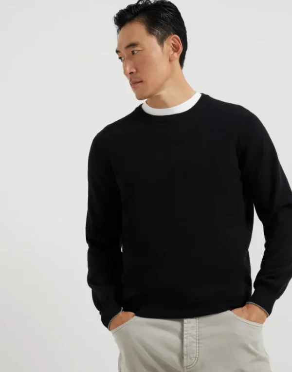 Maglieria-Brunello Cucinelli Maglia in cashmere Nero (CH101)